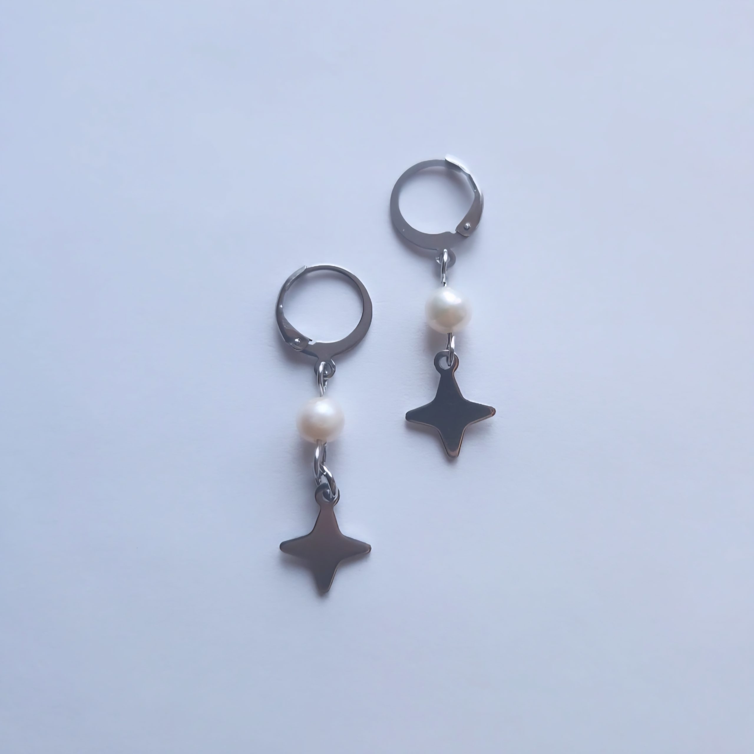 Starlit Pearl Drop Earrings