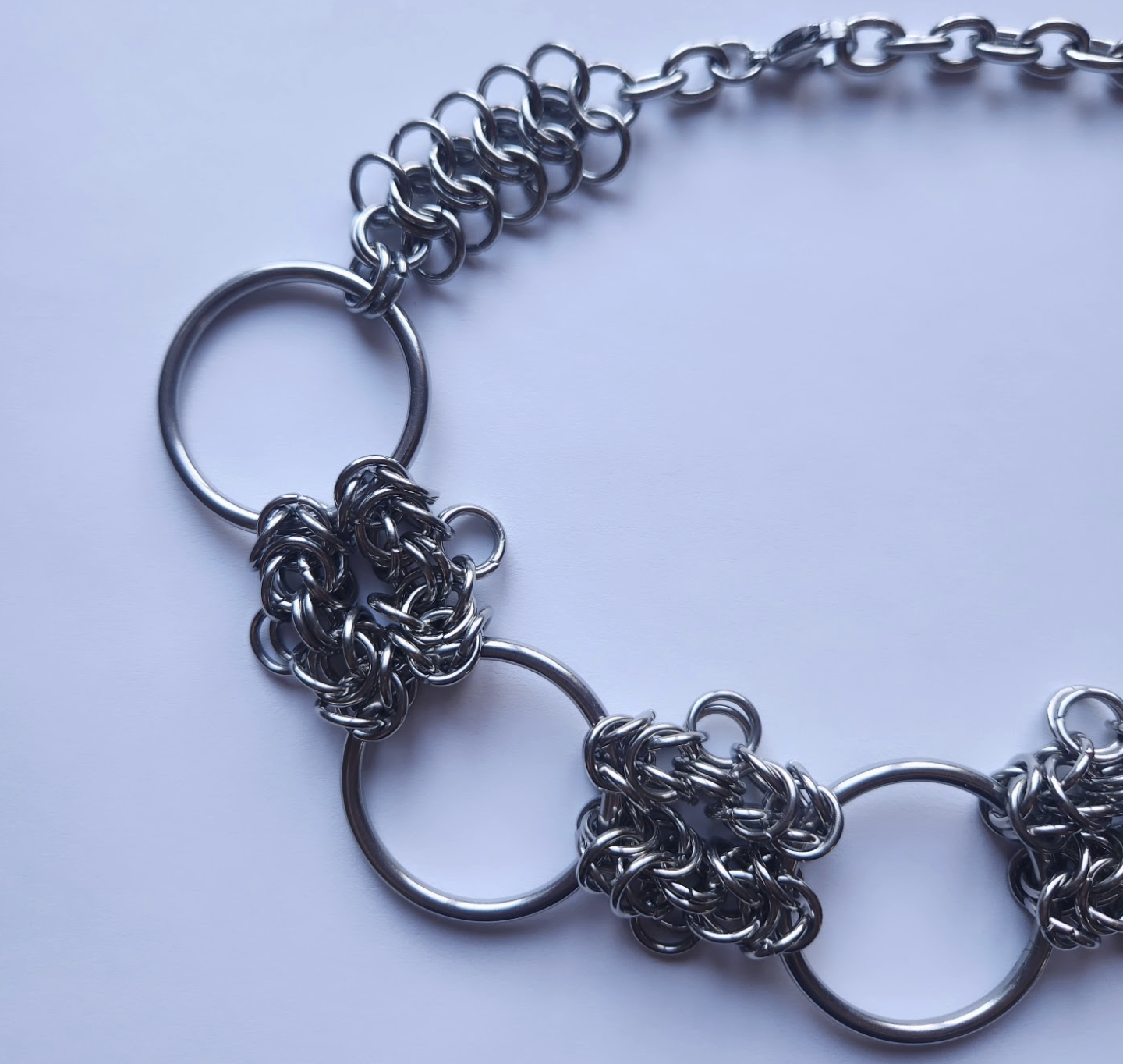 Steel Orbit Chainmaille Choker - Image 2
