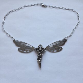 Steel Cicada Necklace