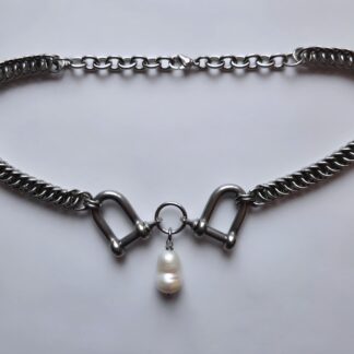 Anchor & Pearl Necklace