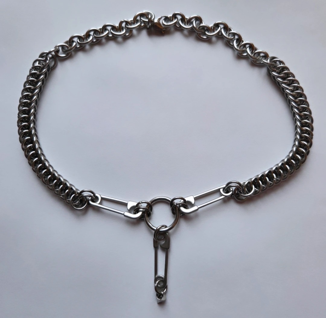 Half Persian Safety Pin Necklace